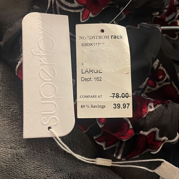 NWT superfoxx red & black mesh overlay dress - Picture 3 of 3